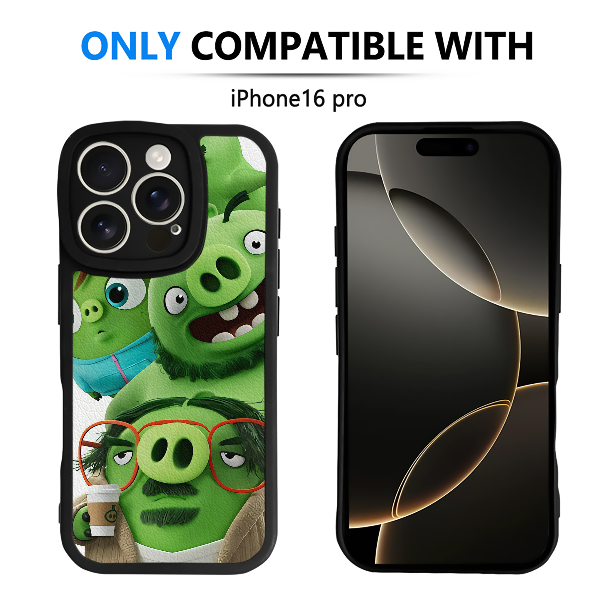 （画像用） Angry Birds アングリーバード 【iPhone 16シリーズ対応】シリコンスマホケース（レザー調） 材質：シリコン